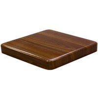 American Tables & Seating Resin Super Gloss Square Table Top - Walnut