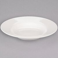 Libbey 950093644 Flint 22 oz. Ivory (American White) Uncarved Wide Rim Porcelain Pasta Bowl - 6/Case