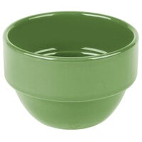 Libbey 903046370 Cantina 8 oz. Sage Uncarved Porcelain Stackable Bouillon Bowl - 36/Case