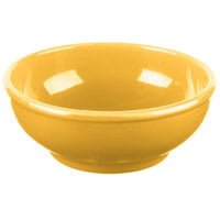 Libbey 903044003 Cantina 18 oz. Saffron Uncarved Porcelain Oatmeal Bowl - 12/Case