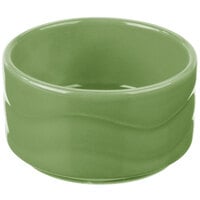 Libbey 903035600 Cantina 2 oz. Sage Carved Stacking Porcelain Bowl - 24/Case