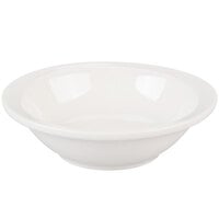 Libbey 951250172 Flint 4 oz. Ivory (American White) Uncarved Morwel Porcelain Fruit Bowl - 36/Case