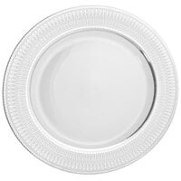 10 Strawberry Street IRIANA-4SLV Iriana 7 1/2" Silver Porcelain Salad / Dessert Plate - 24/Case