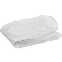Creative Converting 37200 Stay Put White 60" Round Plastic Tablecloth with Elastic - 12/Case