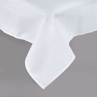 Intedge 45" x 54" Rectangular White Hemmed 65/35 Poly/Cotton Blend Cloth Table Cover