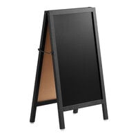 Choice A-Frame Marker Board Sidewalk Sign - Black Wood - 20 inch x 34 inch