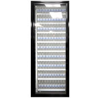 Styleline CL3072-LT Classic Plus 30" x 72" Walk-In Freezer Merchandiser Door with Shelving - Satin Black, Left Hinge