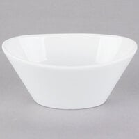 Libbey BW-5101 Chef's Selection II 8.5 oz. Ultra Bright White Porcelain Neptune Bowl - 24/Case