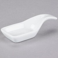Libbey BW-16 Chef's Selection II .75 oz. Ultra Bright White Porcelain Spoon - 36/Case