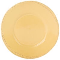 Libbey FH-500B Farmhouse 6 3/8" Round Butter Yellow Wide Rim Porcelain Plate - 36/Case