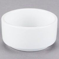Libbey BW-6714 Chef's Selection II 2.5 oz. Ultra Bright White Porcelain Monorail Bowl - 36/Case