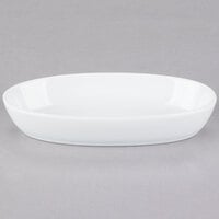 Libbey BW-014 Chef's Selection II 5.25 oz. Ultra Bright White Porcelain Oval Bowl - 24/Case