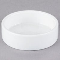 Libbey BW-9 Chef's Selection II 2 oz. Ultra Bright White Porcelain Disk Bowl - 36/Case