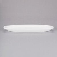Libbey BW-6716 Chef's Selection II 17 1/4" x 4" Ultra Bright White Porcelain Canoe Tray - 12/Case