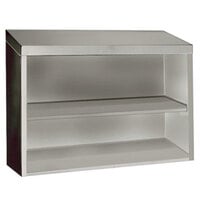 Advance Tabco 15" Wide Stainless Steel Open Wall Cabinet