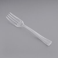 Visions 4" Clear Plastic Tasting Fork - 50/Pack