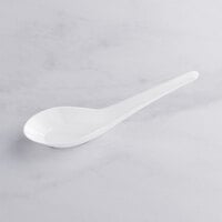 Visions 5 1/2 inch White Plastic Asian Soup Spoon - 200/Case