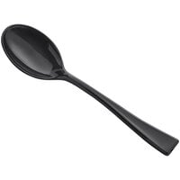 Visions 4" Black Plastic Tasting Spoon - 50/Pack