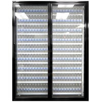 Styleline CL3080-LT Classic Plus 30" x 80" Walk-In Freezer Merchandiser Doors with Shelving - Satin Black, Right Hinge - 2/Set