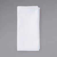 Intedge White 100% Polyester Cloth Napkins, 18" x 18" - 12/Pack
