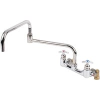 T&S B-0292 24" Double Joint Wall Mounted Big Flo Mixing Faucet with 8" Centers