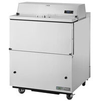 True TMC-34-S-HC 34 1/4" One Sided Milk Cooler with Stainless Steel Exterior and Aluminum Interior