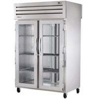 True STG2HPT-2G-2S Spec Series 52 5/8" Glass Front / Solid Back Door Pass-Through Insulated Heated Holding Cabinet