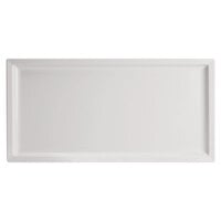 Elite Global Solutions M147 Stratus 14" x 7" White Rectangular Melamine Platter