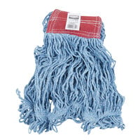 Rubbermaid Super Stitch FGD25306BL00 24 oz. #32 Blue Blend Looped End Wet Mop Head with 5" Headband