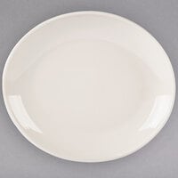 Homer Laughlin HL13239200 FlipSide 10" Ivory (American White) Oval Platter - 12/Case