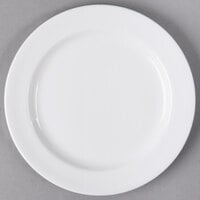 Libbey 905356829 Slenda 9" Round Royal Rideau White Medium Rim Porcelain Plate - 12/Case