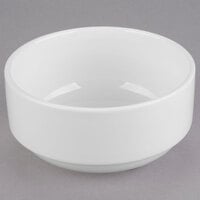 Libbey 905356849 Slenda 10 oz. Royal Rideau White Stacking Porcelain Bouillon - 36/Case