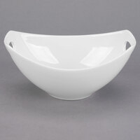 Libbey 905356409 Slenda Practica 13 oz. Royal Rideau White Porcelain Bowl with Handles - 12/Case