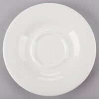 Reserve by Libbey 950041436 Cafe Royal 5 5/8" Royal Rideau White Porcelain Tea Saucer - 36/Case