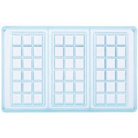 Matfer Bourgeat 380240 Polycarbonate 3 Compartment Chocolate Tablet Mold