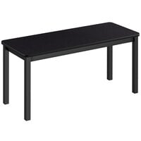 Correll 24" x 72" Black Granite Library Table - 29" Height