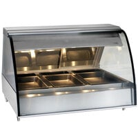 Alto-Shaam TY2-48 SS Stainless Steel Countertop Heated Display Case with Curved Glass - Full Service 48"