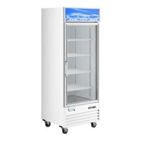 Avantco GDC-24F-HC 31" White Swing Glass Door Merchandiser Freezer with LED Lighting