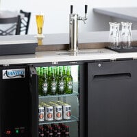 Avantco UDD-48-HC Double Tap Kegerator Beer Dispenser - Black, (2) 1/2 Keg Capacity