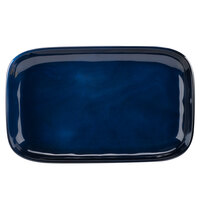 GET Cosmo 12" x 7 1/2" Blue Melamine Irregular Rectangular Platter - 12/Case