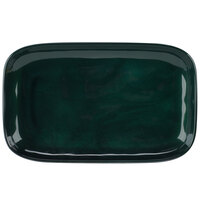 GET Cosmo 12" x 7 1/2" Green Melamine Irregular Rectangular Platter - 12/Case