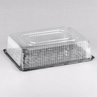 D&W Fine Pack G95-1 1/2 Size 2-3 Layer Sheet Cake Display Container with Clear Lid - 33/Case