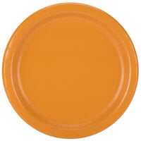 Creative Converting 323386 9" Pumpkin Spice Orange Round Paper Plate - 24/Pack