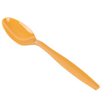 Creative Converting 6 1/8" Pumpkin Spice Orange Heavy Weight Plastic Spoon - 24/Pack