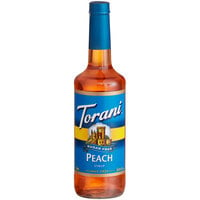 Torani Sugar-Free Peach Flavoring / Fruit Syrup 750 mL Glass Bottle