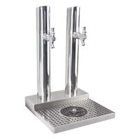 Micro Matic BS-SKY-2PSSKR Skyline Stainless Steel Kool-Rite Glycol Cooled 2 Tower, 2 Tap Station with Glass Rinser
