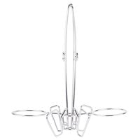 Clipper Mill by GET 4-982029 Stainless Steel 10" Rocket Surfboard Onion Ring Tower with Two Ramekin Holders