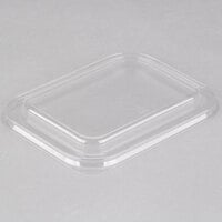 Solut 00049 6 3/4" x 5" Clear PET Smooth Wall Lid for Small Rectangle Tray - 300/Case