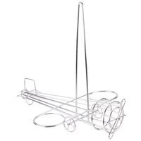 Clipper Mill by GET 4-882808 Stainless Steel 12" x 11" Onion Ring Airplane Tower with Two Ramekin Holders