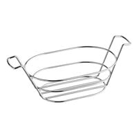 Clipper Mill by GET 4-22785 8 1/2" x 6" Stainless Steel Oval Basket with Handles